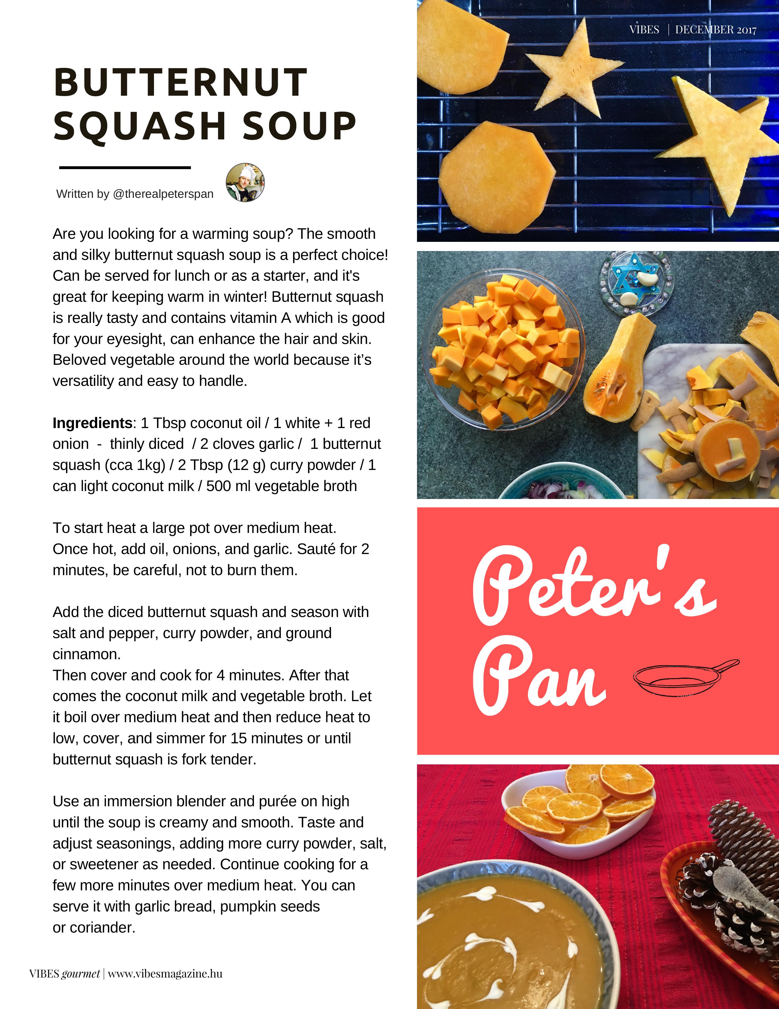 Peter’s Pan: Butternut Squash Soup 