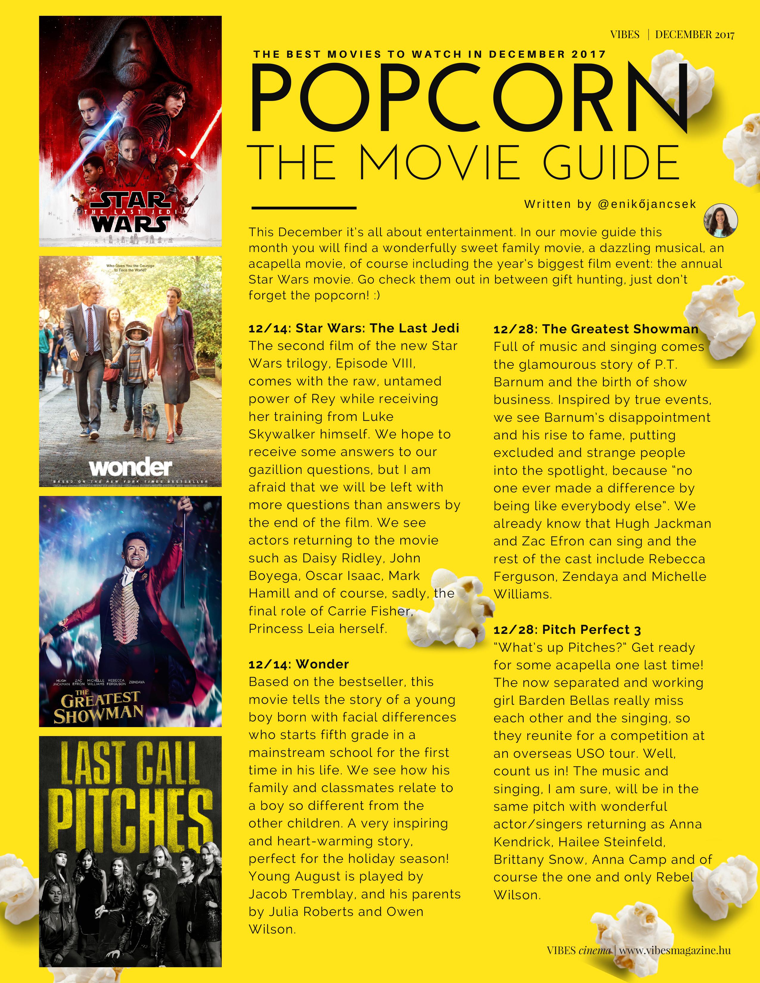 Moziajánló Popcorn - The Movie Guide December 2017 VIBES