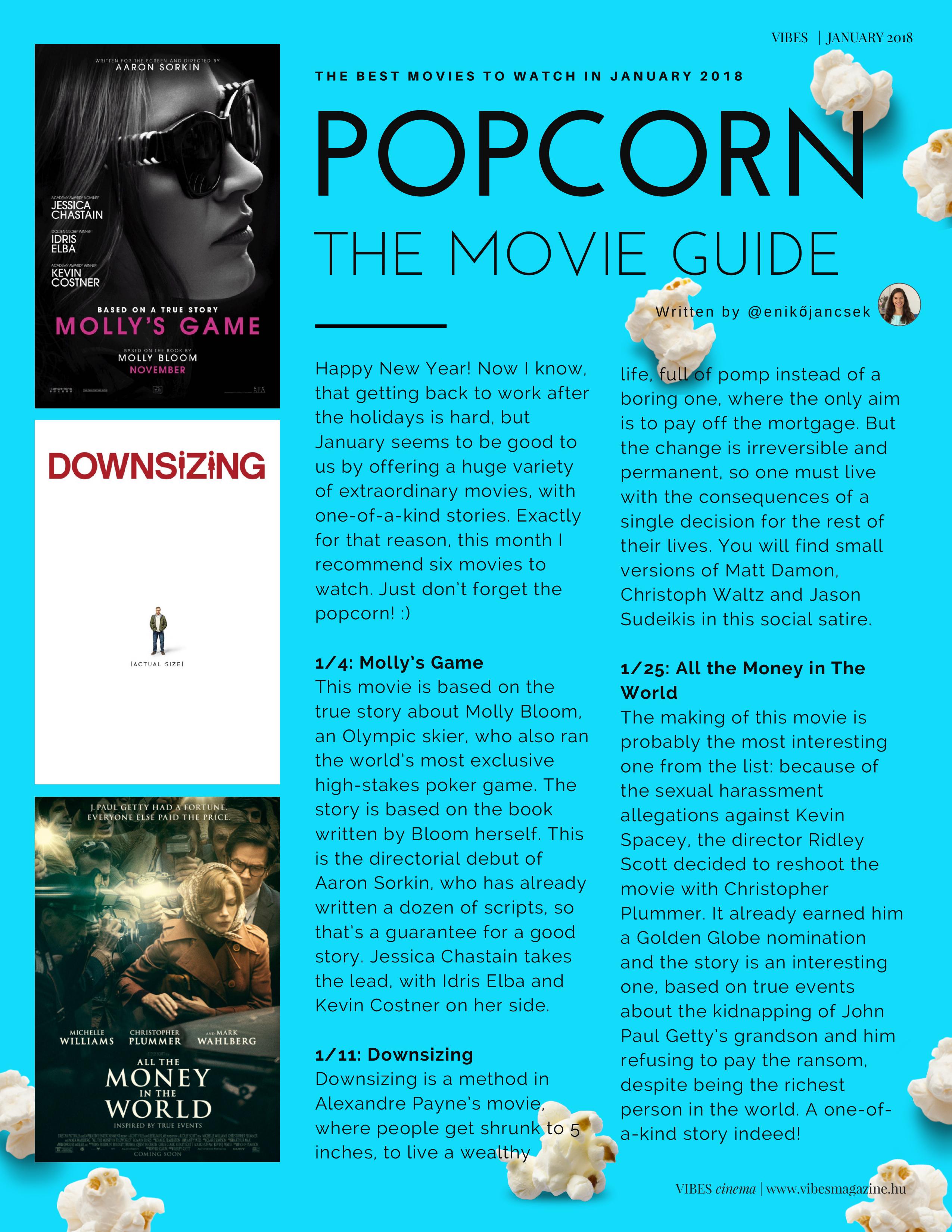 Popcorn - The Movie Guide Vibes January 2018