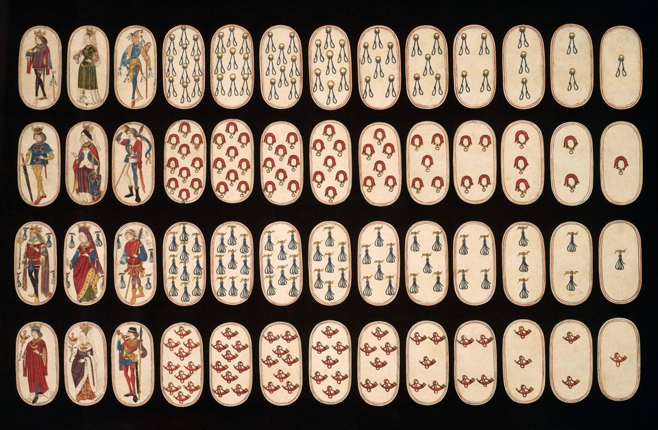 oldest full deck of playing cards The oldest full deck of playing cards known, circa 1470-1480.The Metropolitan Museum of Art