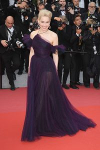 Emilia Clarke in custom Dior